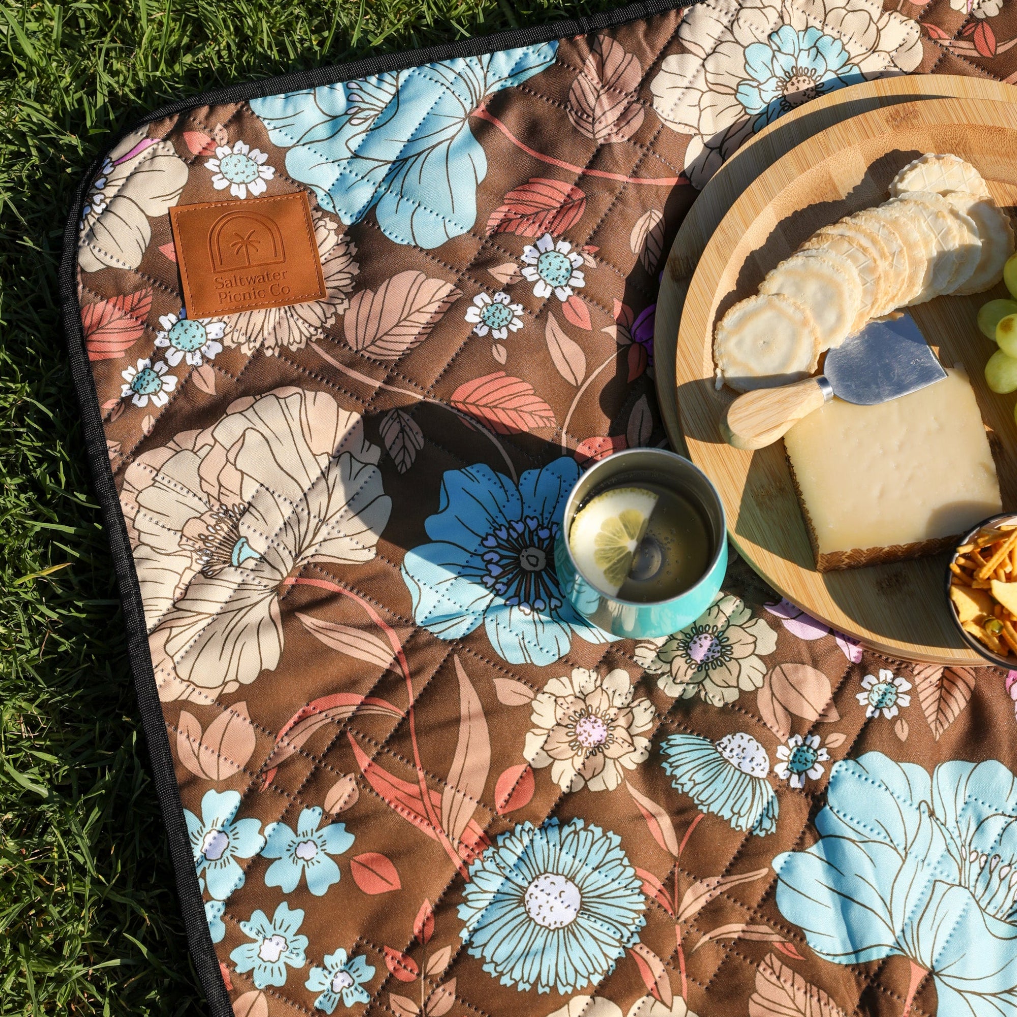 Retro Blooms Picnic Rug