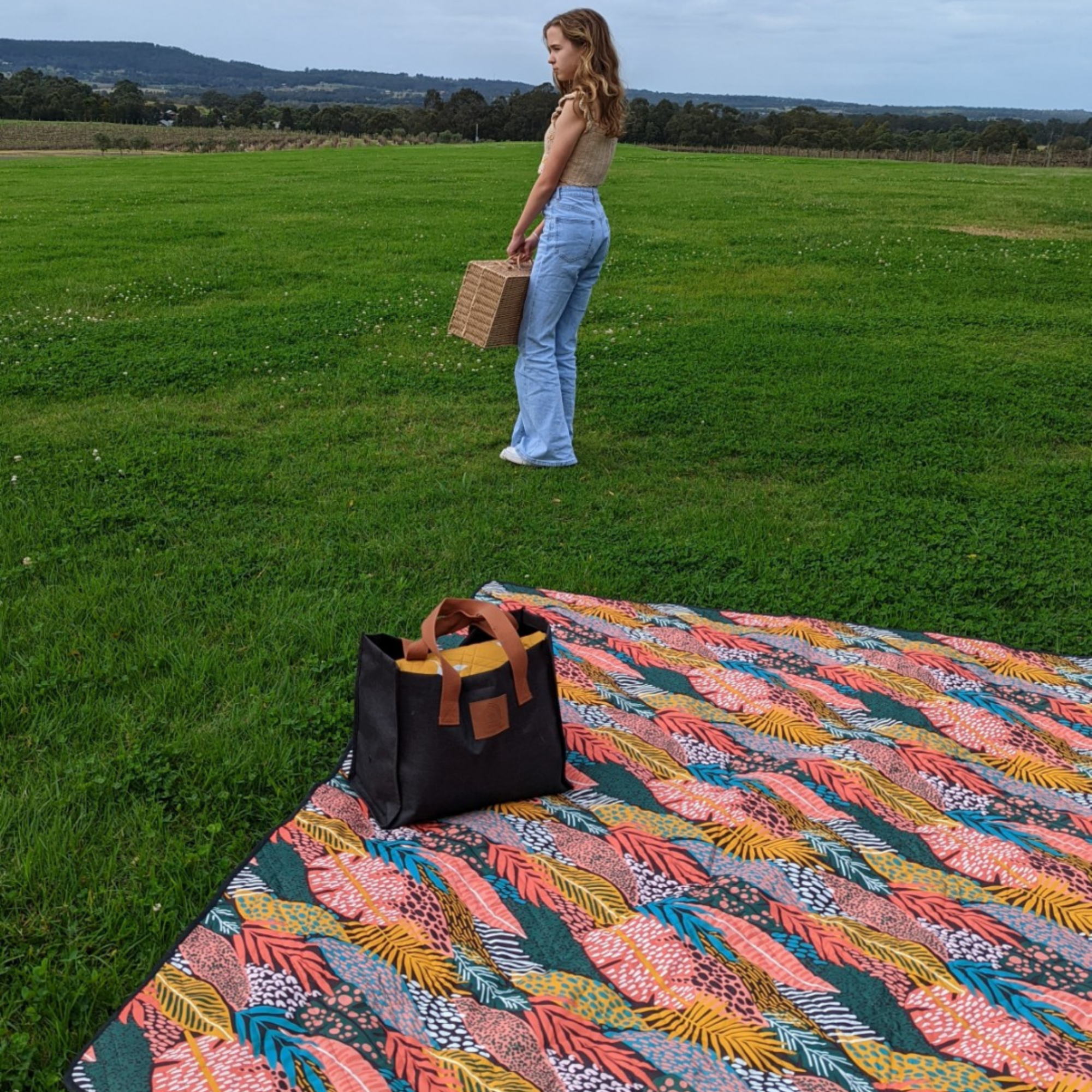 Bright Leaves Picnic Rug